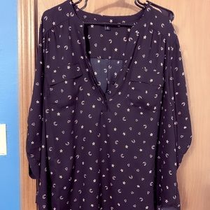 Moon stars and hearts top